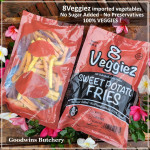 8Veggiez IQF frozen fries SWEET POTATO MIXED COLOUR - UBI CAMPUR WARNA 8 Veggiez (new packaging)